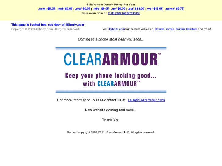 www.cleararmour.com