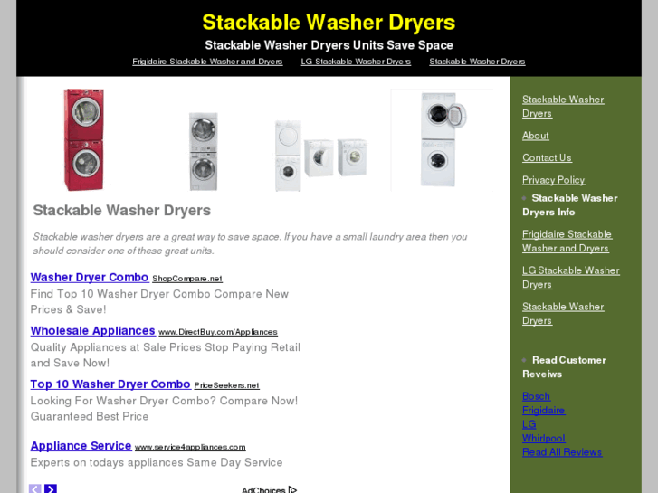 www.stackablewasherdryers.org