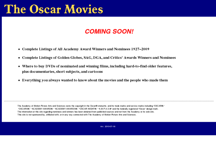 www.theoscarmovies.com