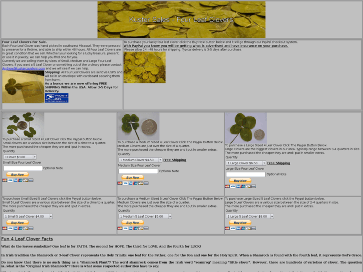www.4leafcloversforsale.com