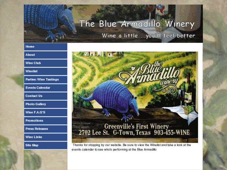 www.bluearmadillowinery.com