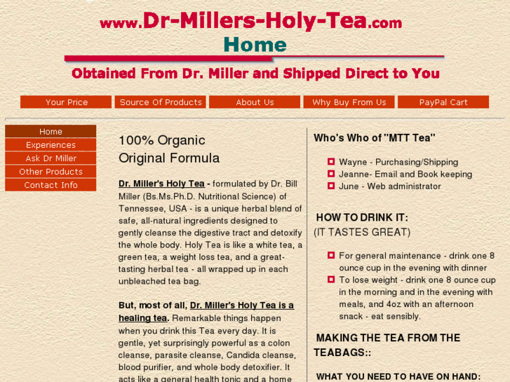 www.dr-millers-holy-tea.com