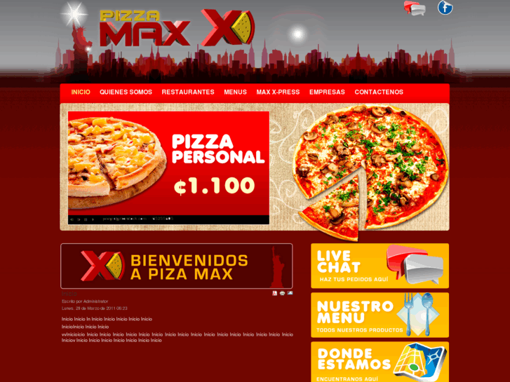 www.pizzamaxcr.com