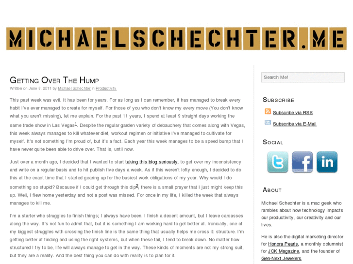 www.michaelschechter.me