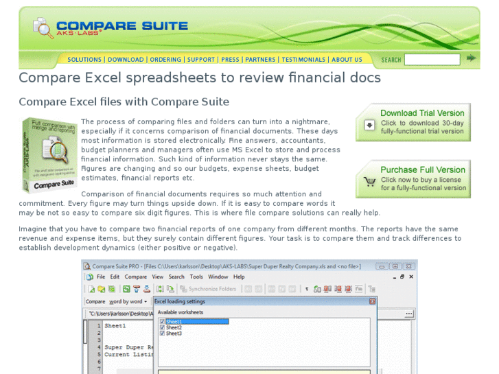 www.compareexcelspreadsheets.com