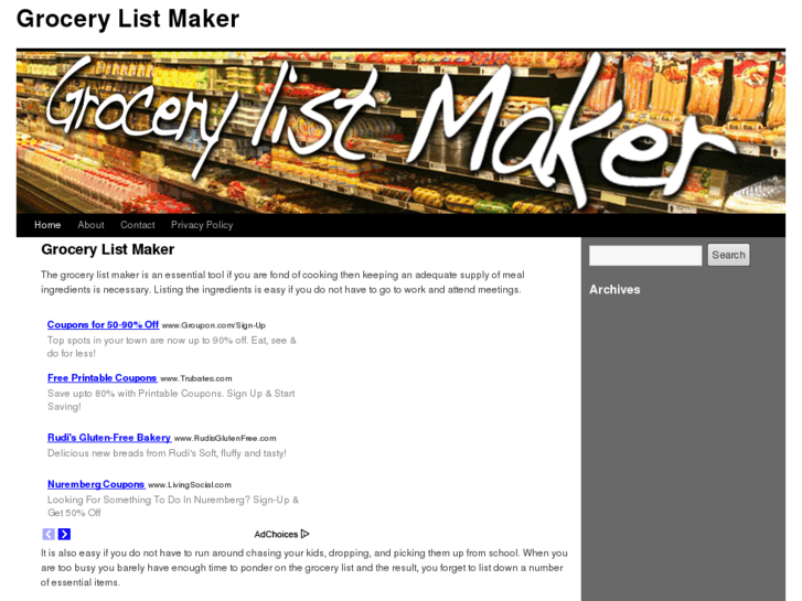 www.grocerylistmaker.org