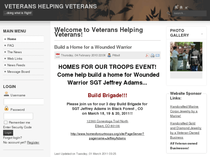 www.veteranshelpingvets.org