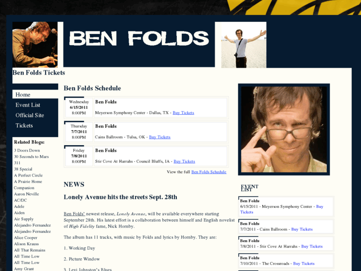 www.benfoldstickets.info