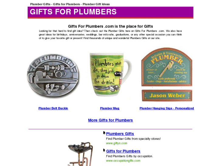 www.giftsforplumbers.com