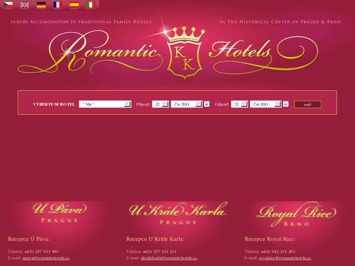 www.romantichotels.cz