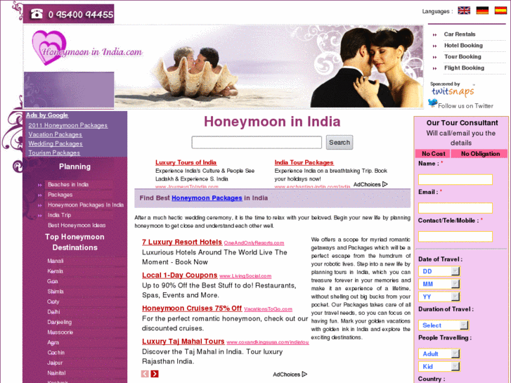 www.honeymooninindia.com