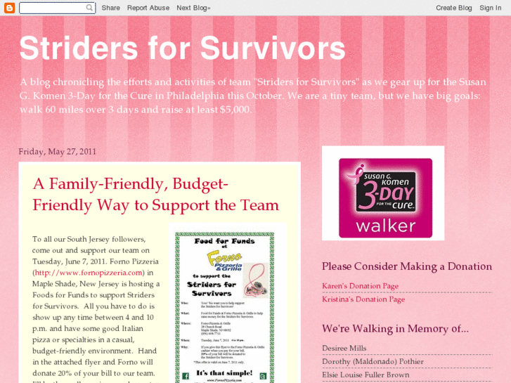 www.stridersforsurvivors.net