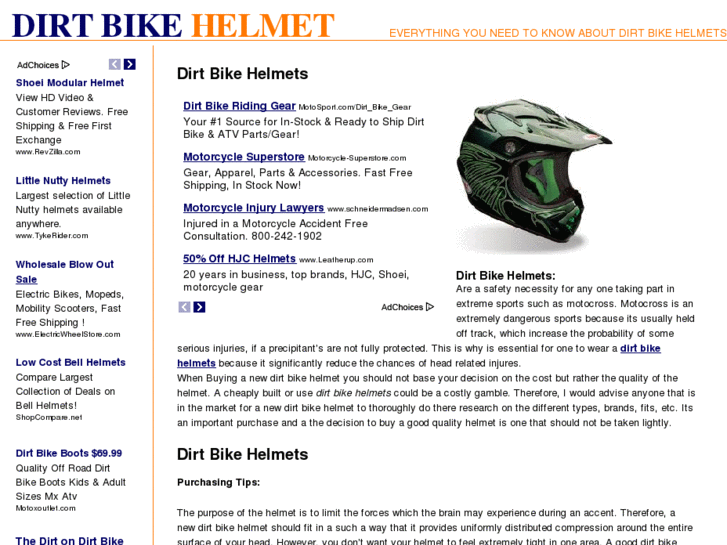 www.dirtbikehelmetssite.com