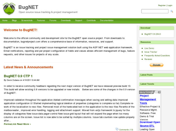 www.bugnetproject.com