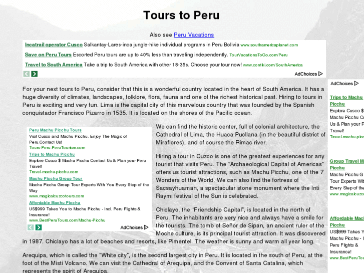 www.tourstoperu.info