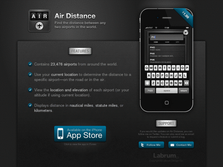 www.airdistanceapp.com