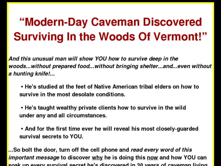 www.cavemansurvival.com