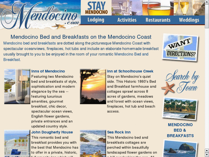 www.mendocinobedbreakfasts.com