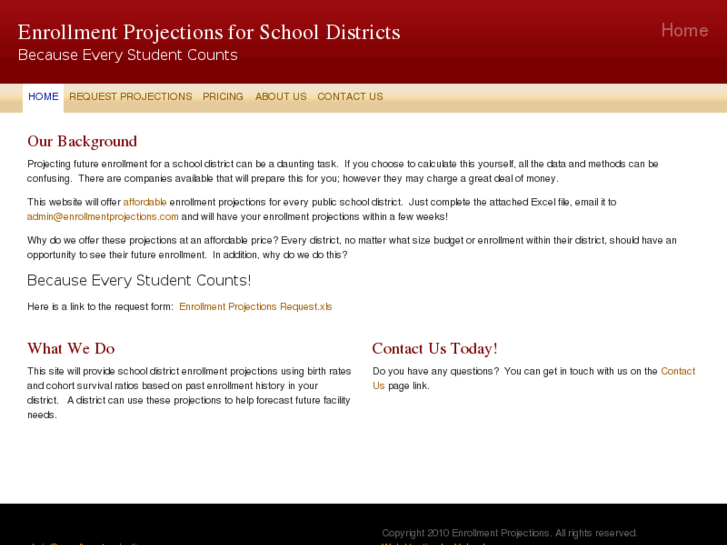 www.enrollmentprojections.com