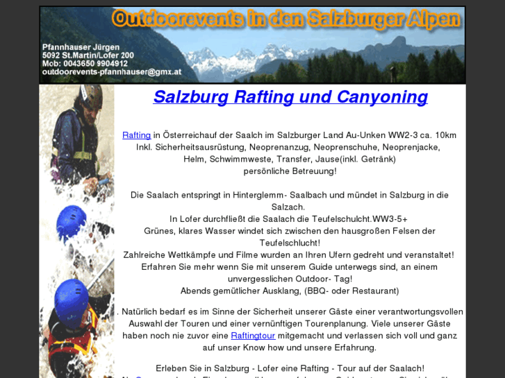 www.rafting-canyoning-oesterreich.de