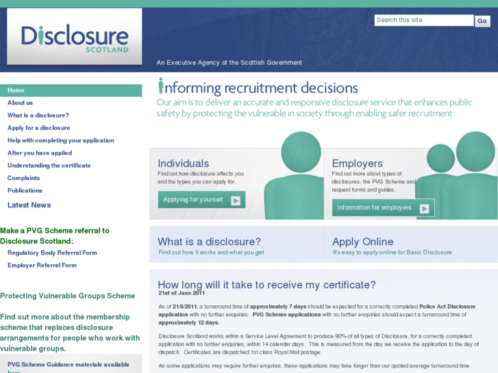 www.disclosurescotland.co.uk