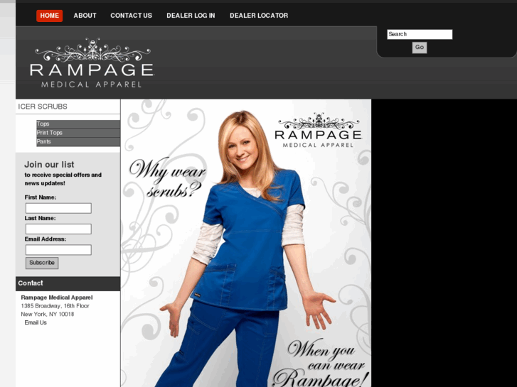 www.rampagemedicalapparel.com