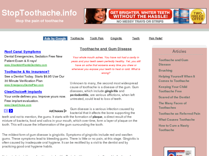 www.stoptoothache.info