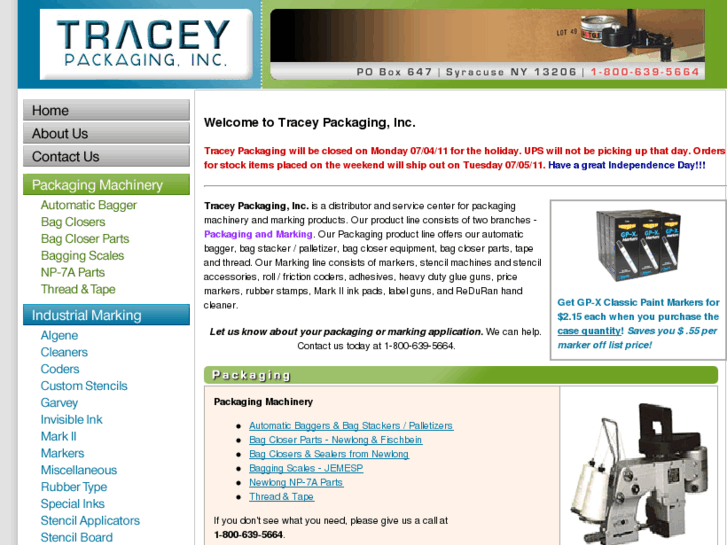 www.traceypackaging.com