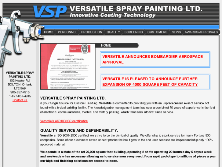 www.versatilespray.com