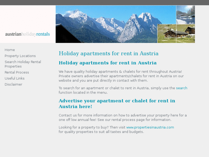 www.austrianholidayrentals.com