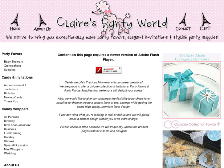 www.clairespartyworld.com