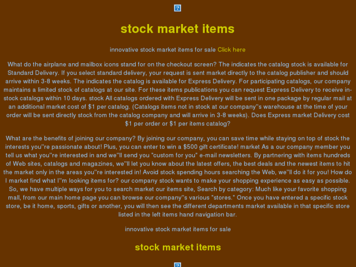 www.stock-market-items.com