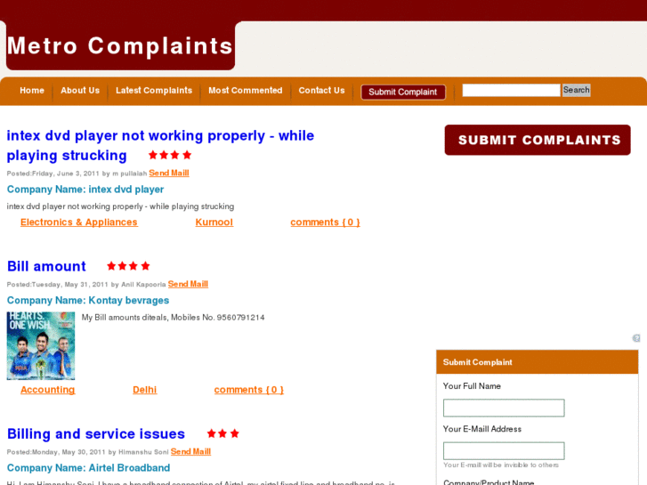 www.metrocomplaints.com