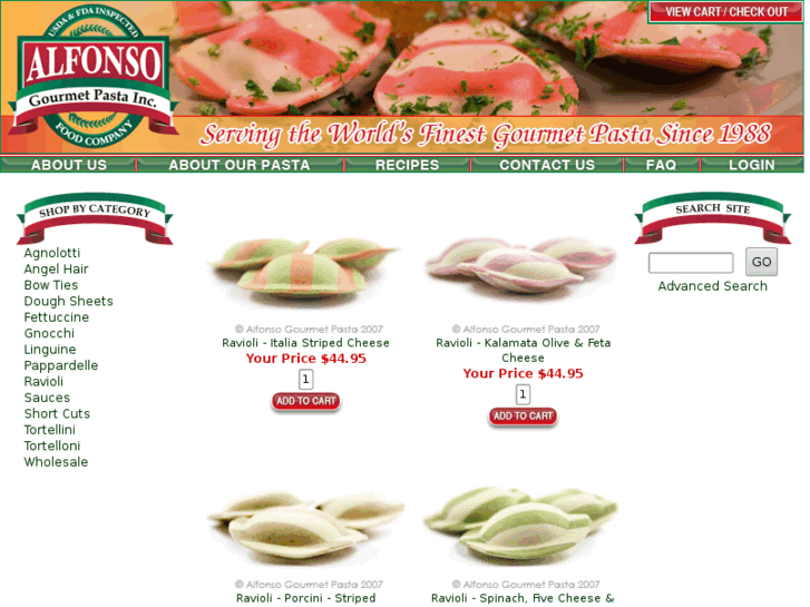 www.alfonsogourmetpasta.com