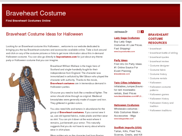 www.braveheartcostume.com