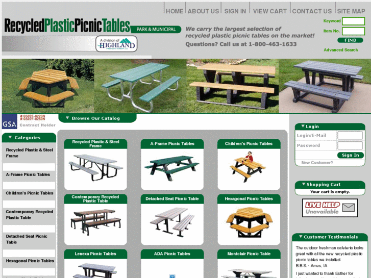 www.recycledplasticpicnictables.com