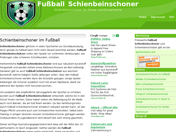 www.fussball-schienbeinschoner.de