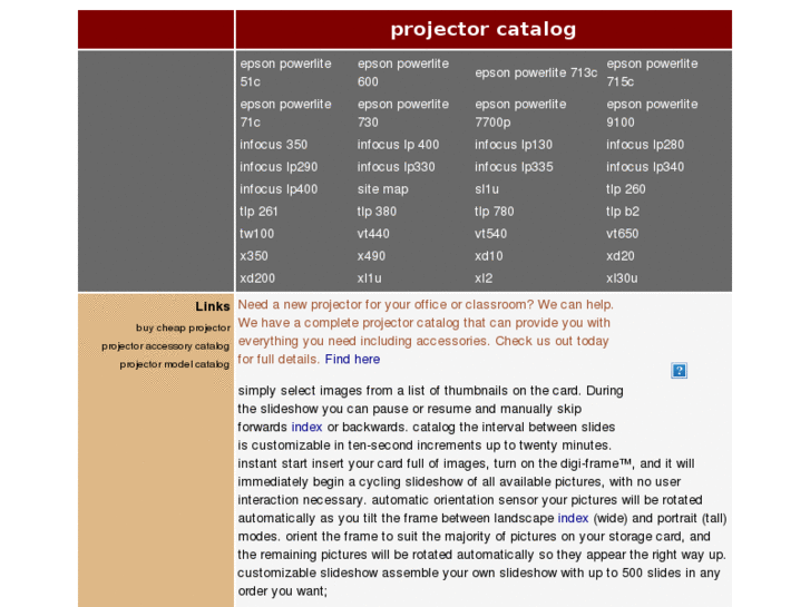 www.projector-catalog.com