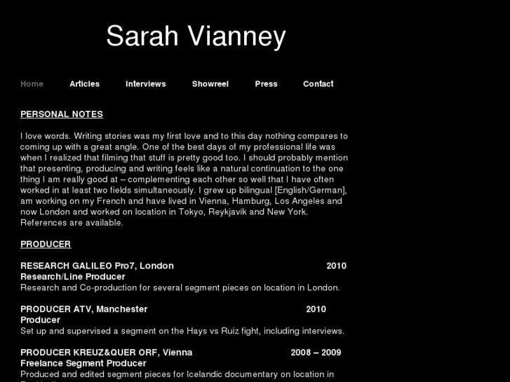 www.sarahvianney.com