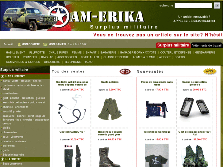 www.vente-surplus-militaire.fr