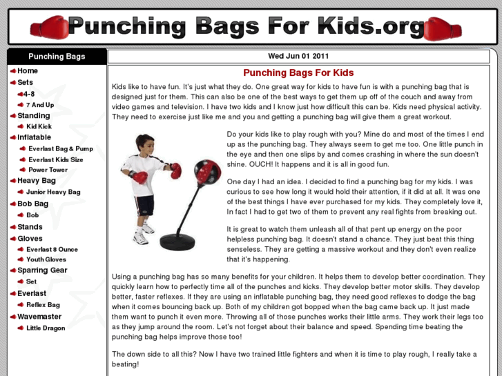 www.punchingbagsforkids.org