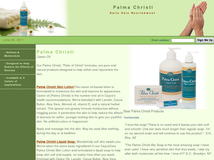 www.palmachristiproducts.com