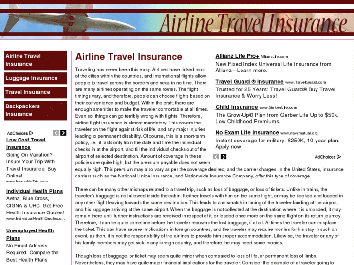 www.airlinetravelinsurance.net