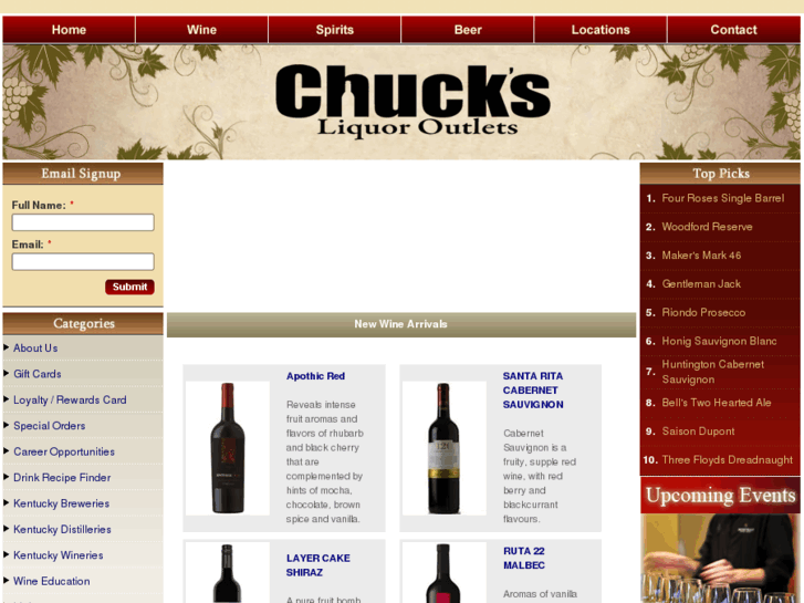 www.chucksliquoroutlets.com