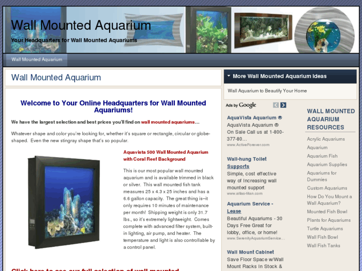 www.wallmountedaquarium.org