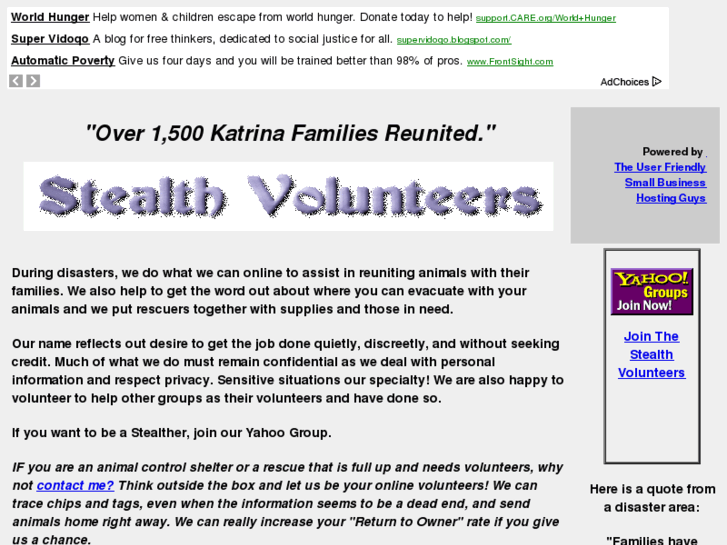 www.stealthvolunteers.com