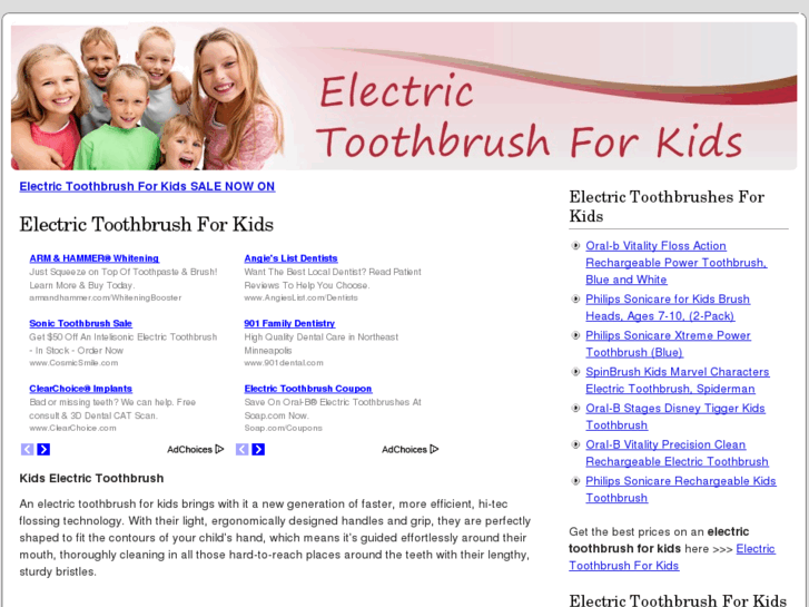 www.electrictoothbrushforkids.com