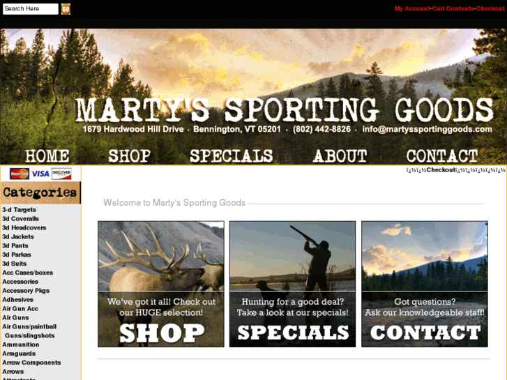 www.martyssportinggoods.com