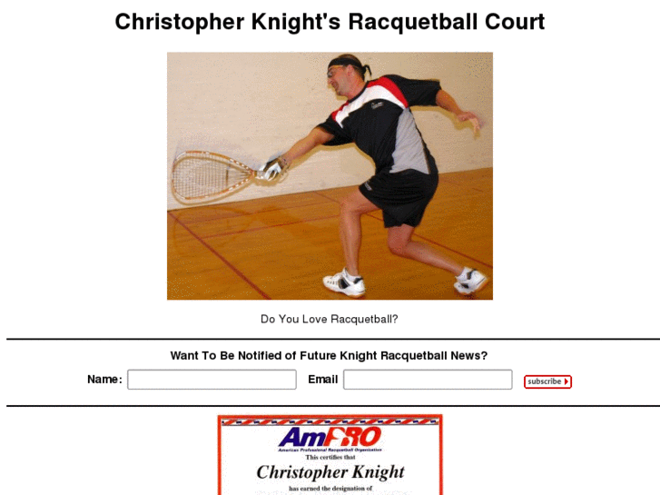 www.chrisknightracquetball.com