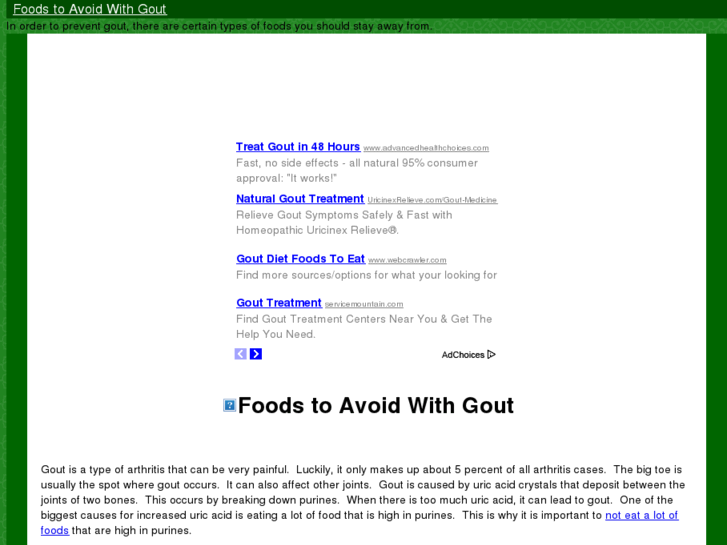 www.foodstoavoidwithgout.com